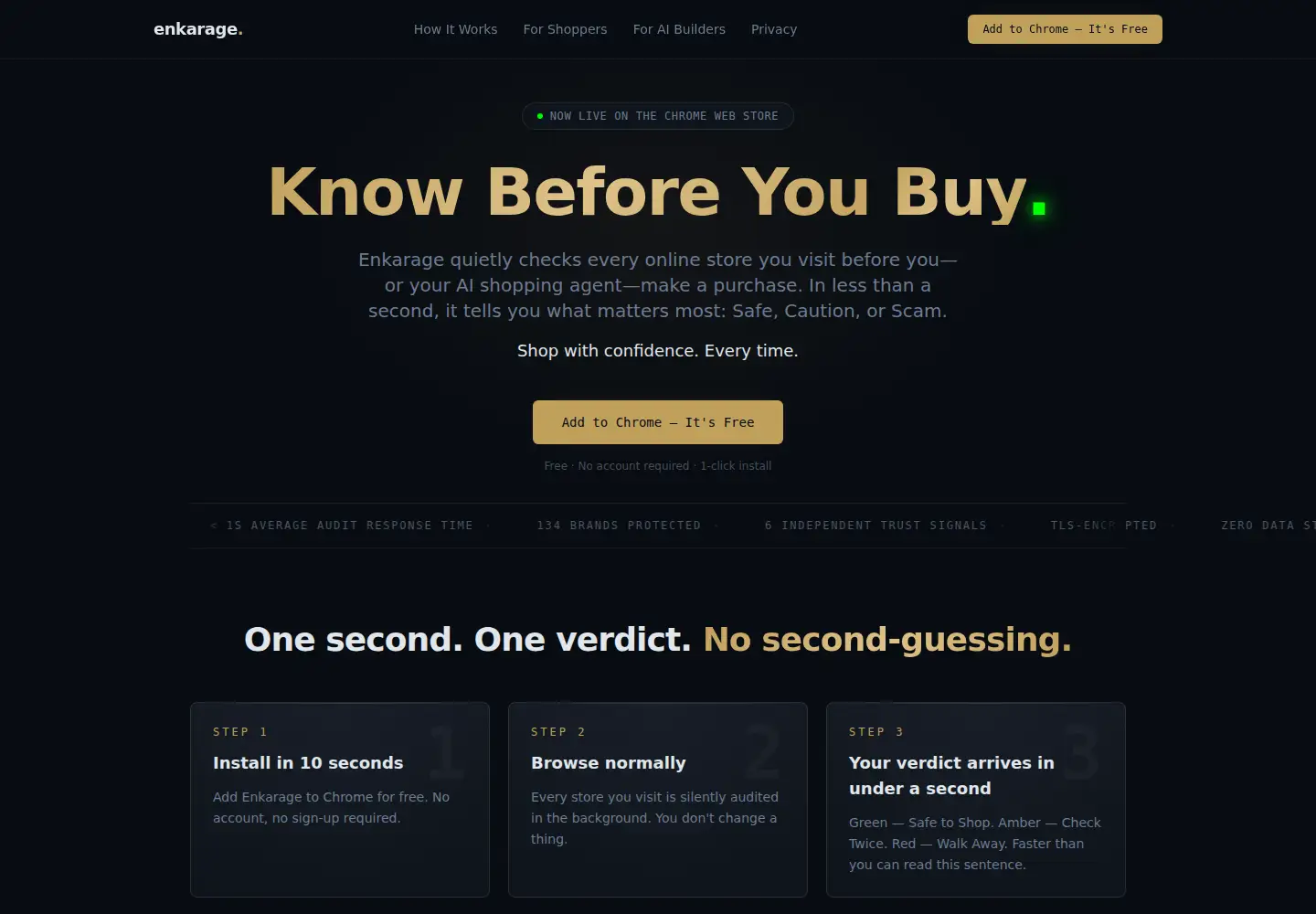 Screenshot of enkarage.com
