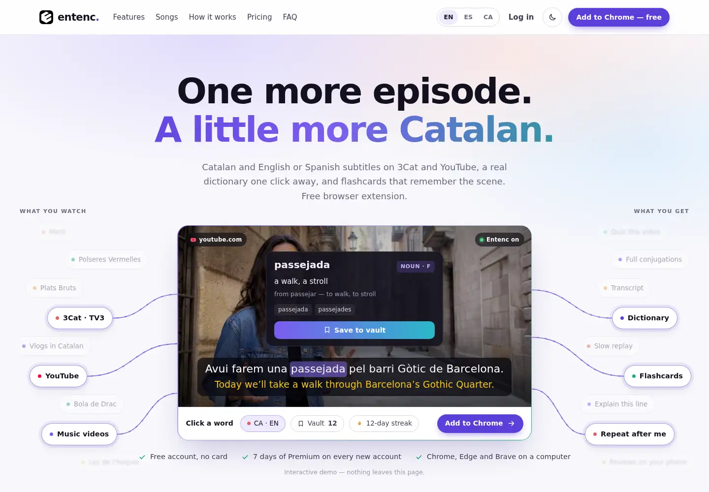 Captured homepage of entenc.com in the current scan