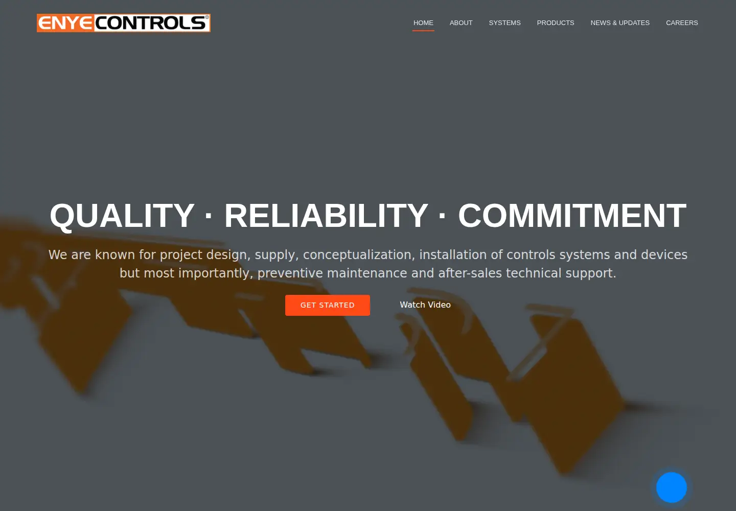 Screenshot of enyecontrols.com