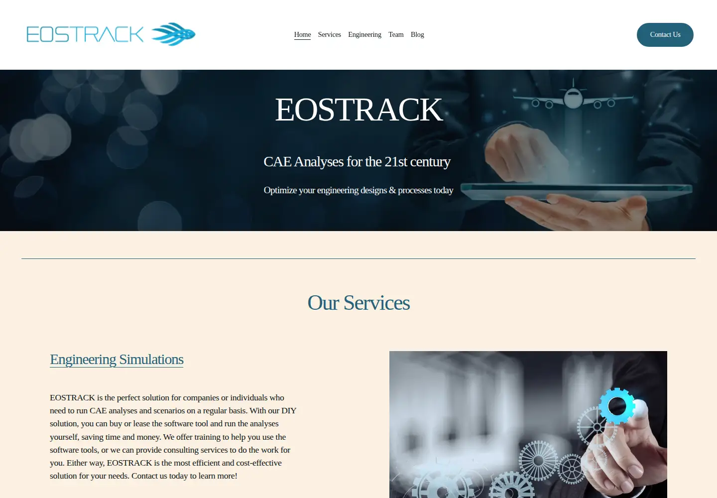 Screenshot of eostrack.com