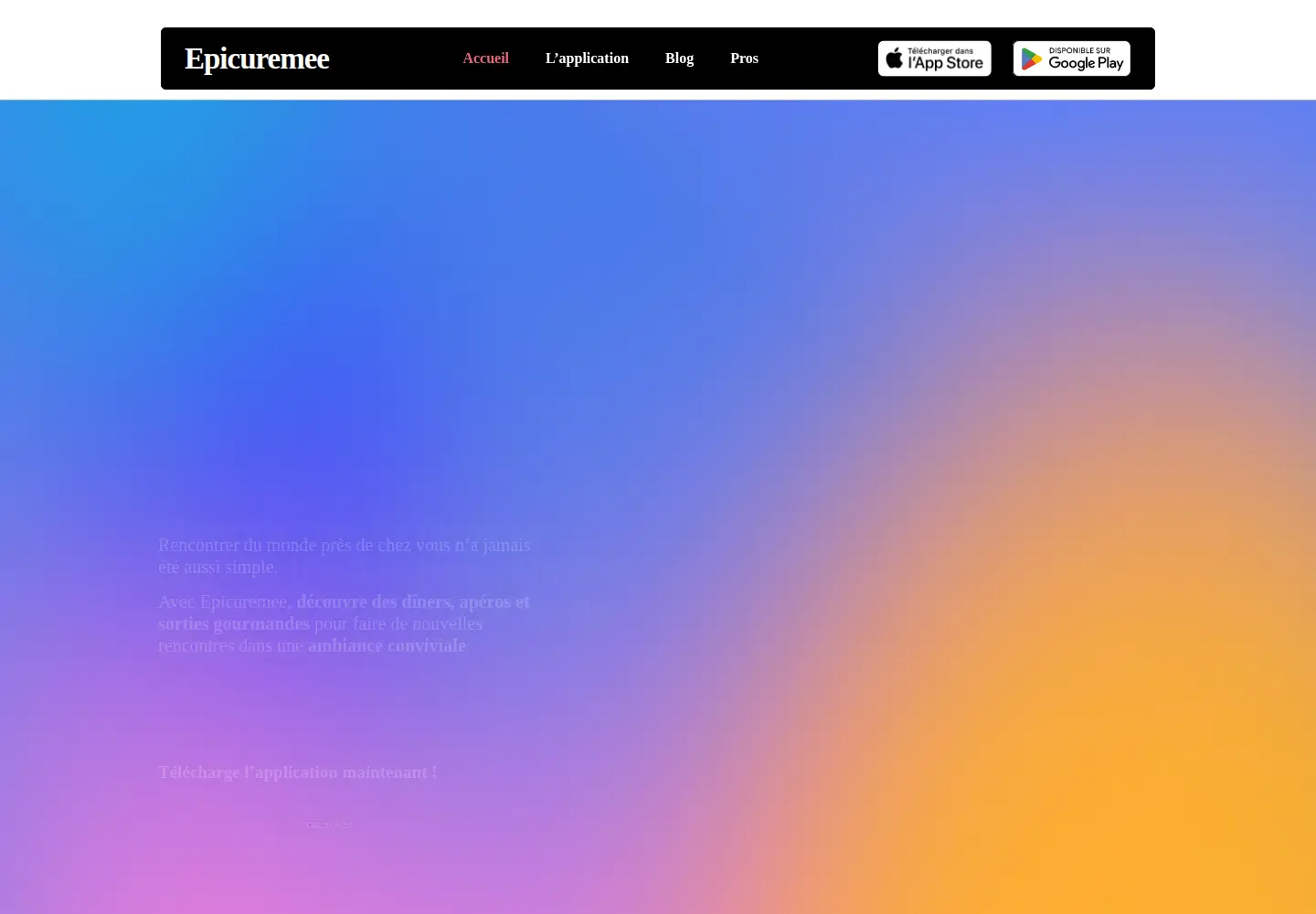 Captured homepage of epicuremee.com in the current scan