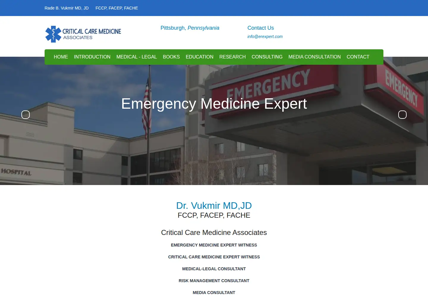 Captured homepage of erexpert.com in the current scan