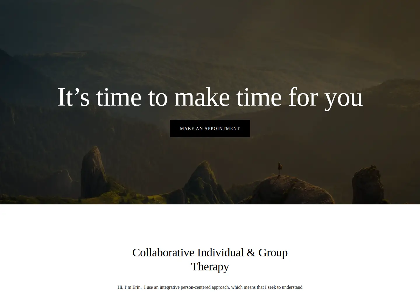 Screenshot of erincrozierphd.com