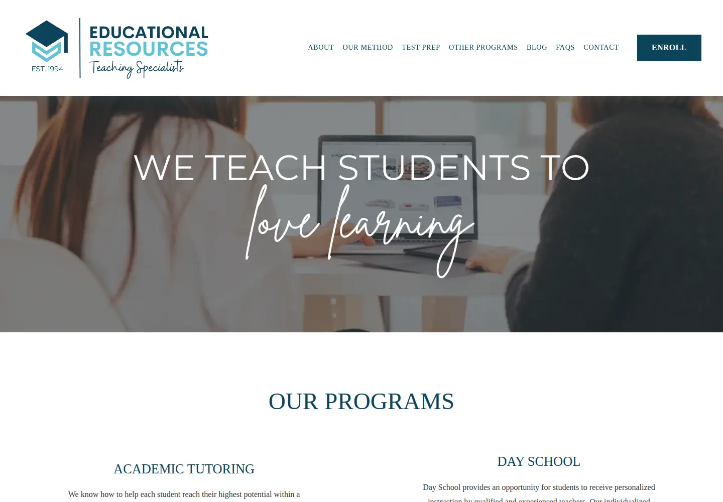 Screenshot of ertutor.com