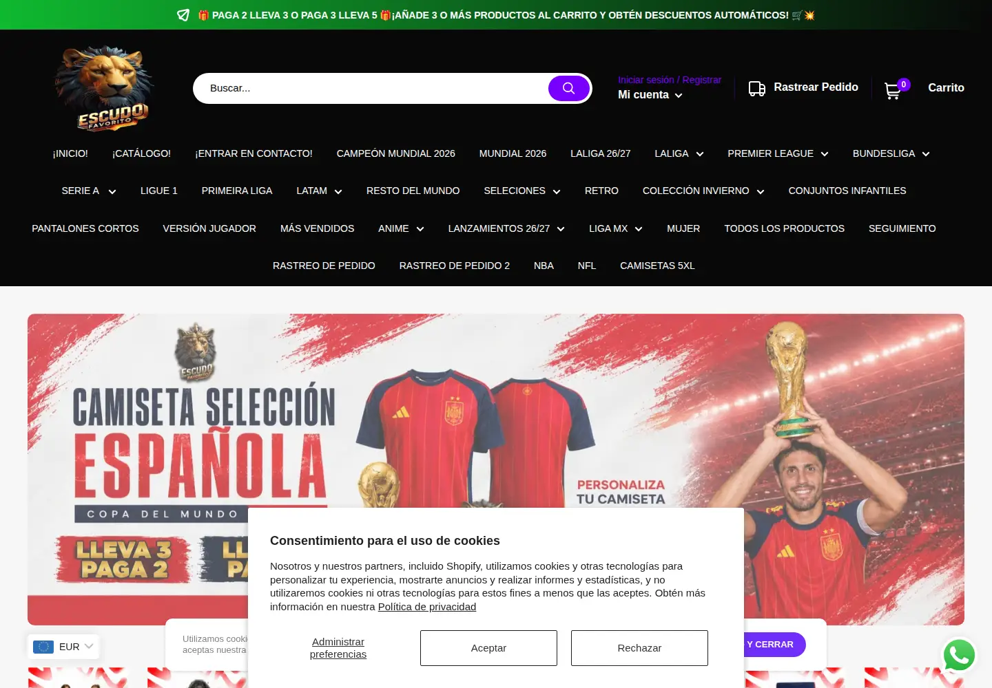 Screenshot of escudofavorito.com