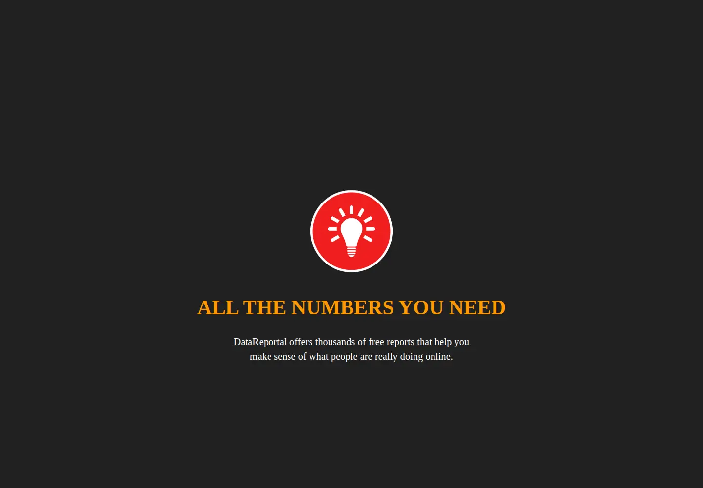 Screenshot of datareportal.com