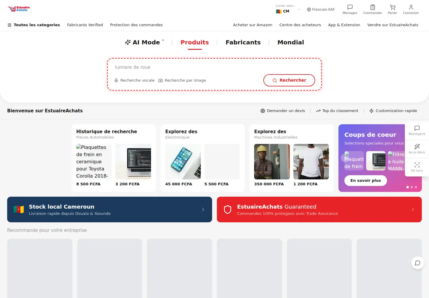 Screenshot of estuaireachats.com