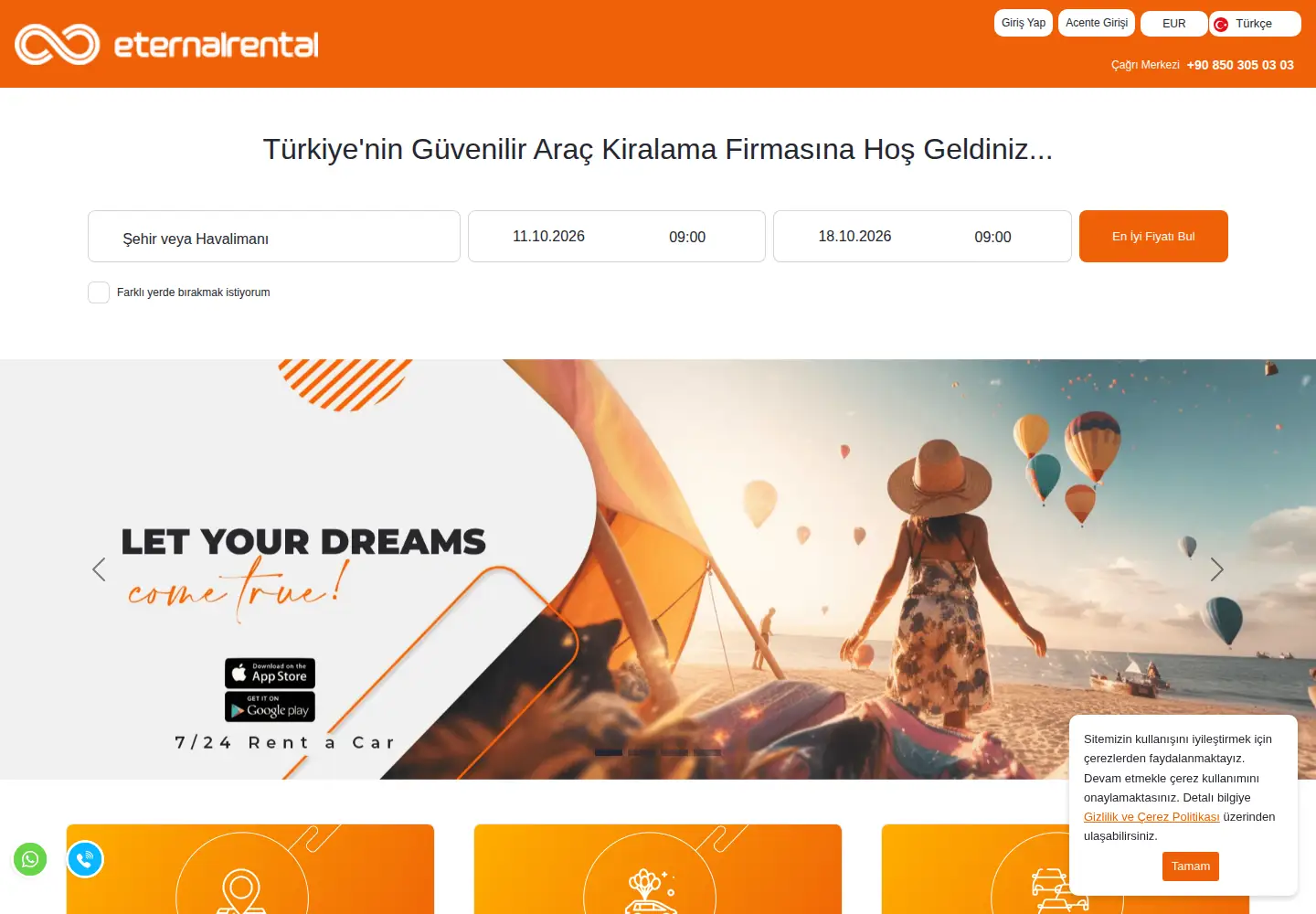 Screenshot of eternalrental.com