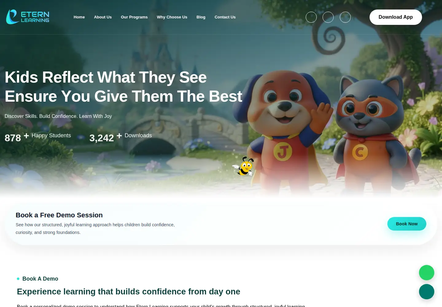 Screenshot of eternlearning.com