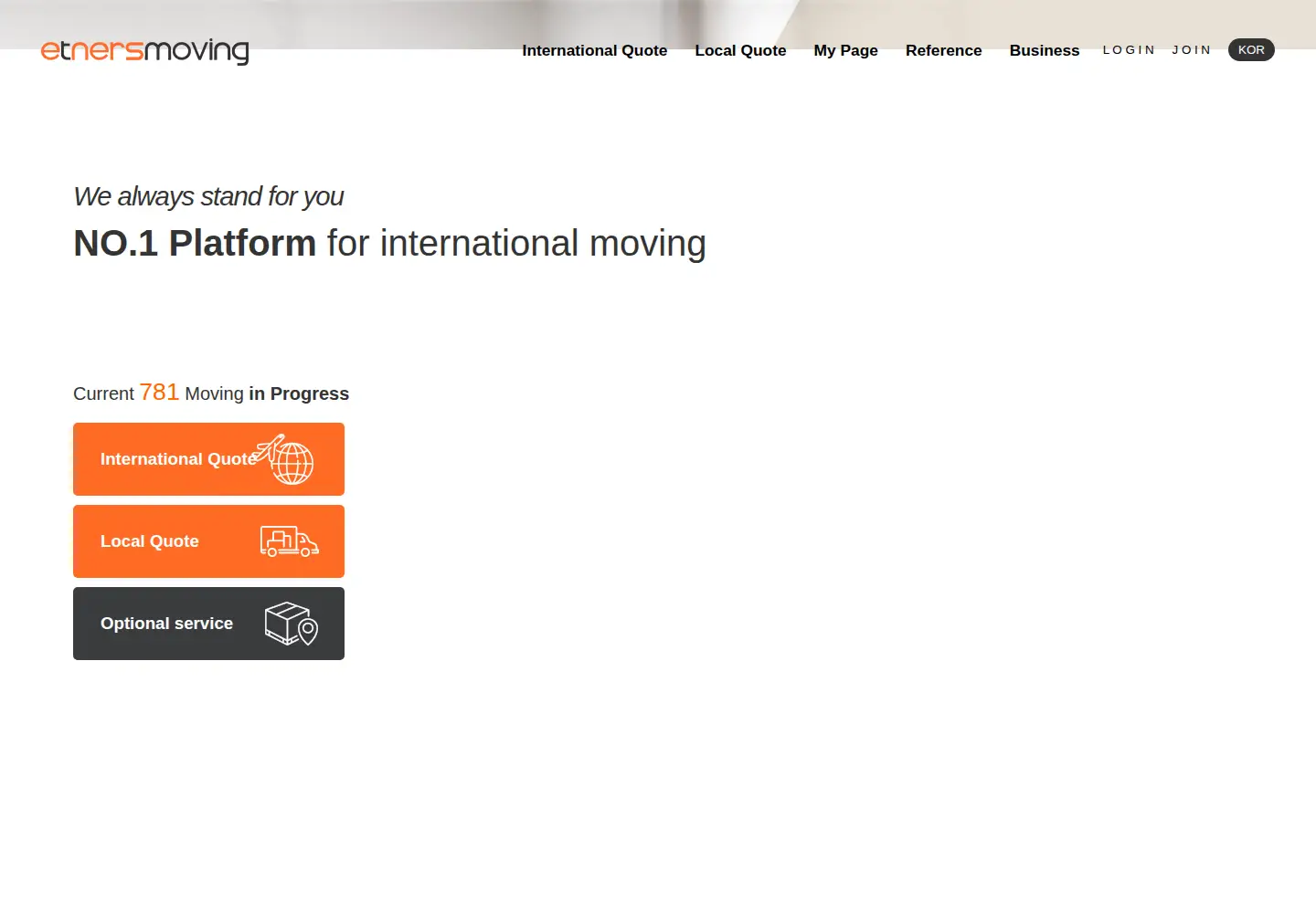 Screenshot of etnersmoving.com