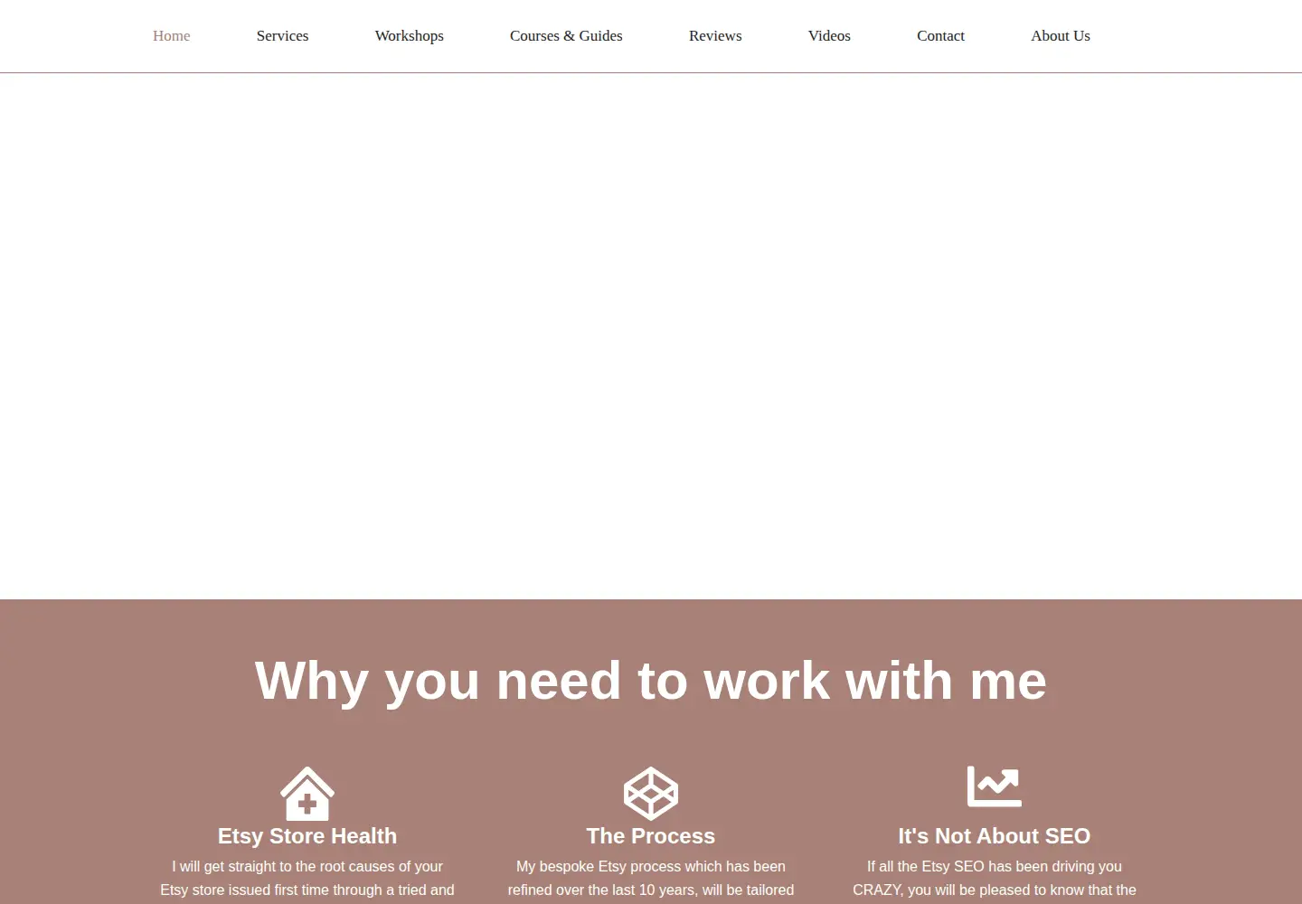 Captured homepage of etsy-consultant.com in the current scan