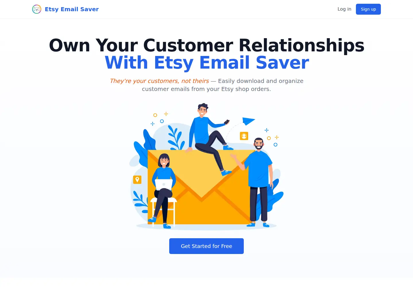 Captured homepage of etsyemailsaver.com in the current scan