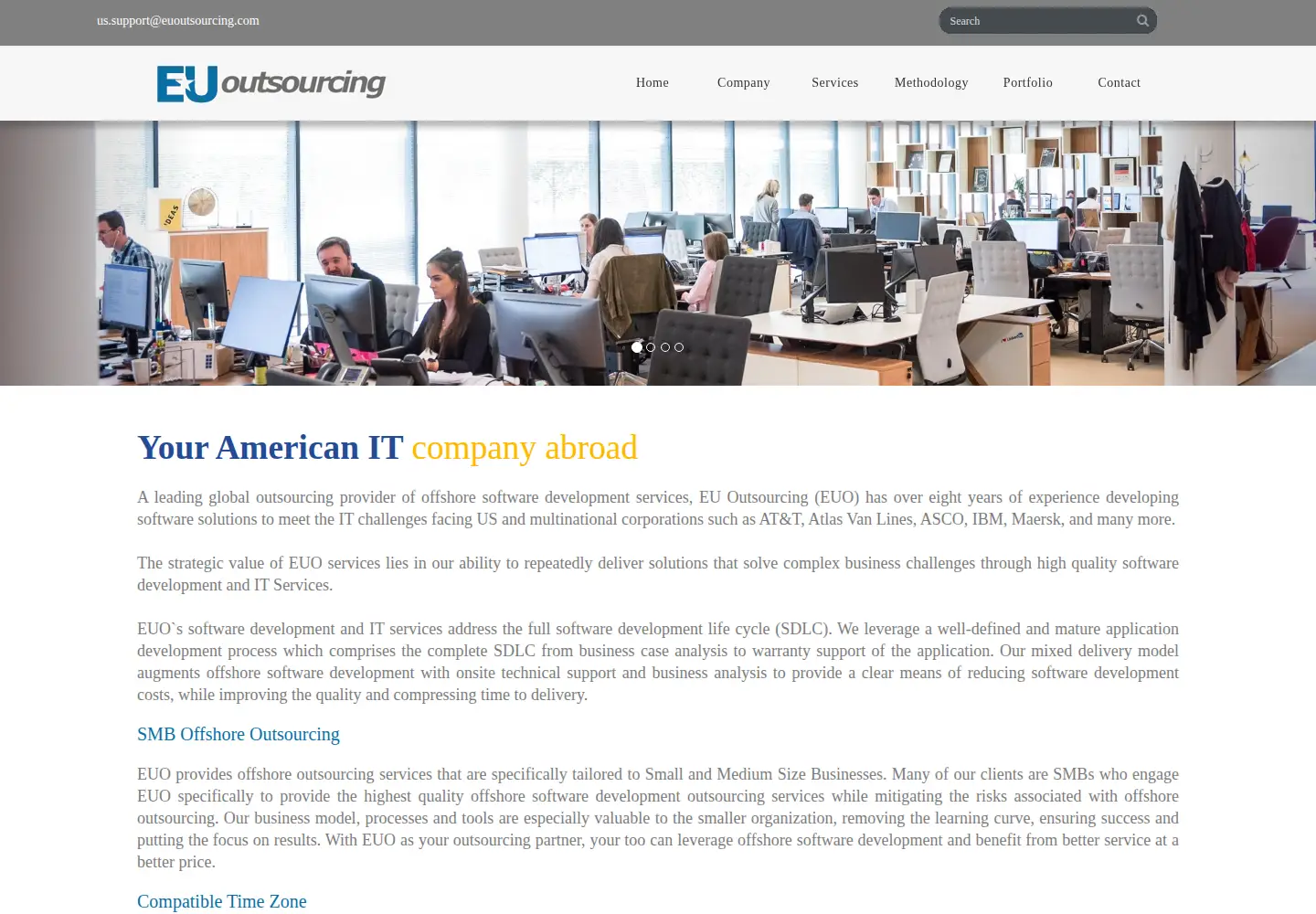 Screenshot of euoutsourcing.com
