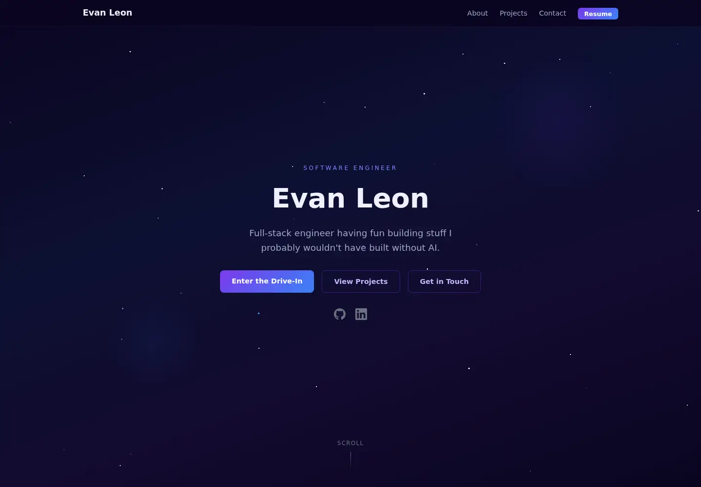 Screenshot of evanleon.com