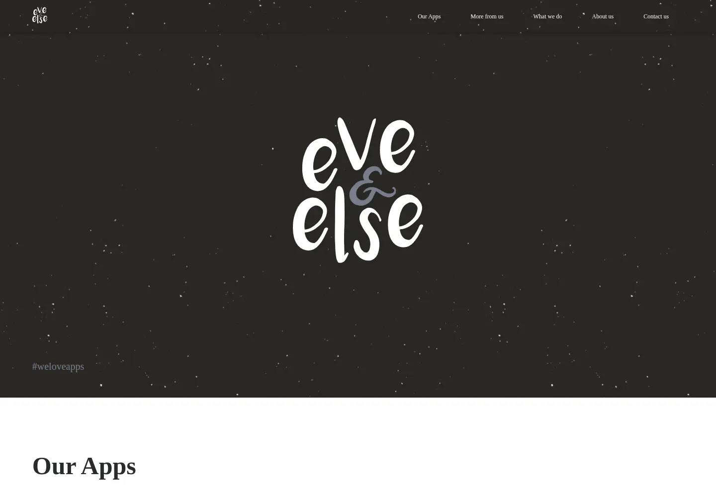 Captured homepage of eveandelse.com in the current scan