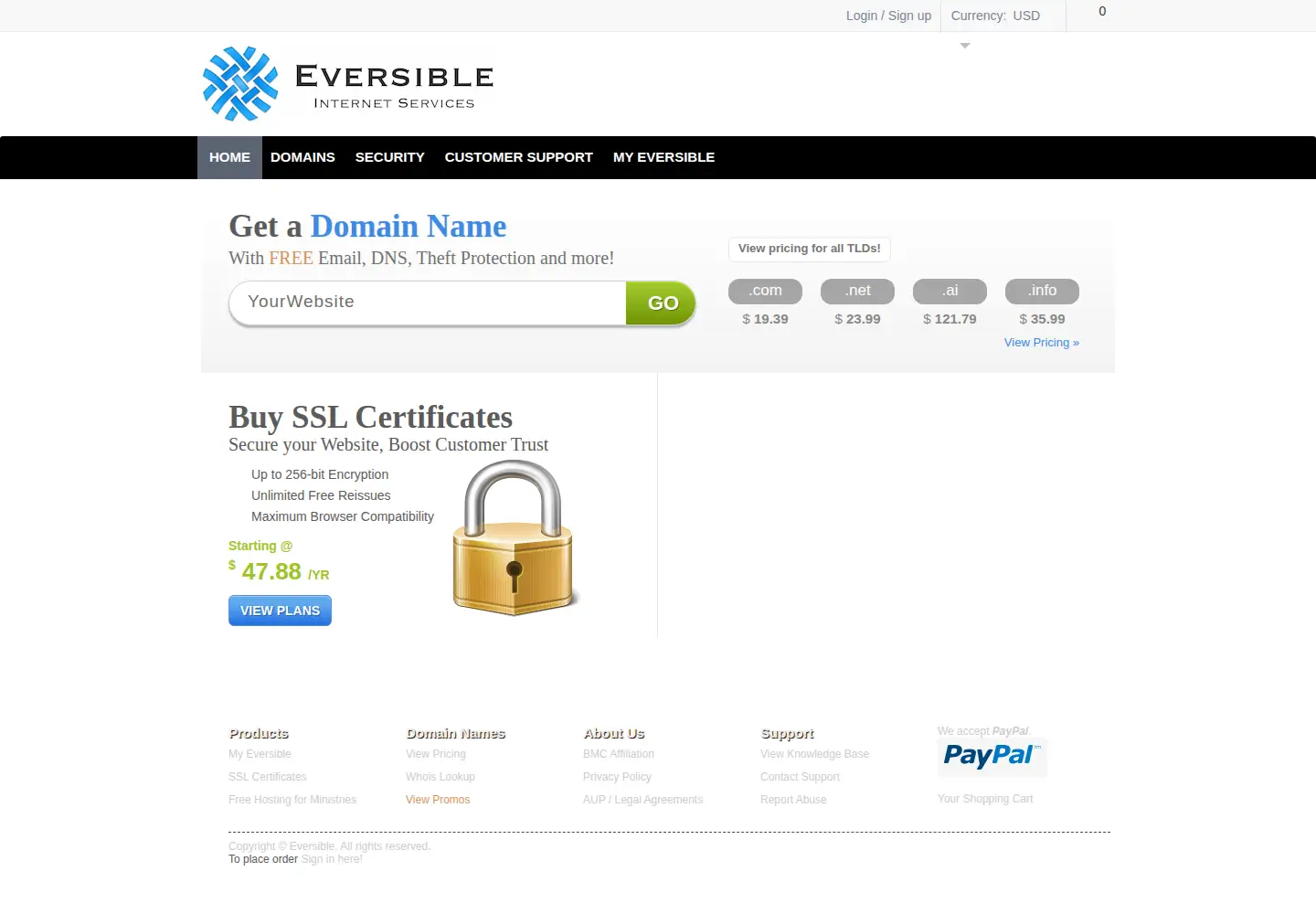 Screenshot of eversible.com