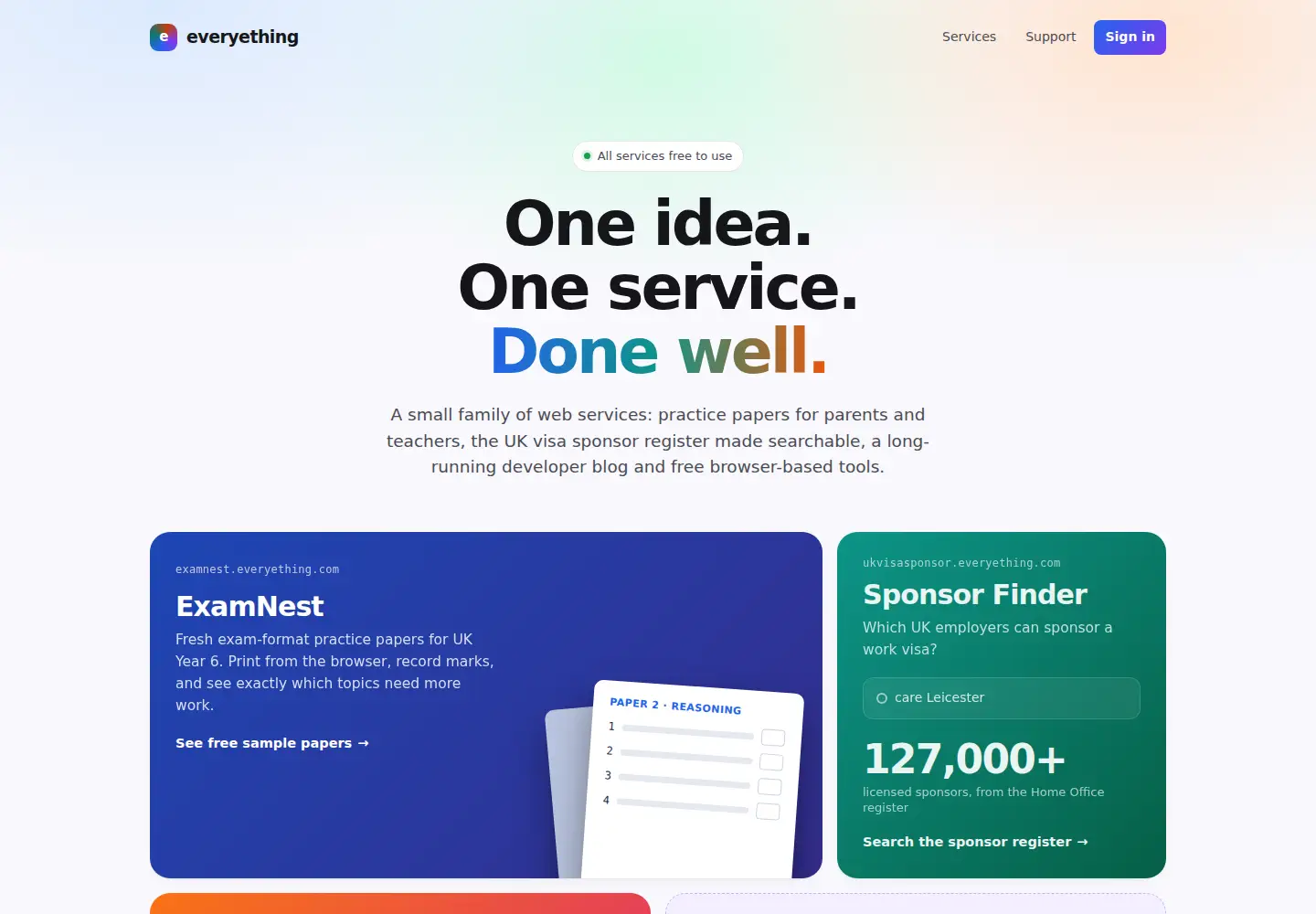 Captured homepage of everyething.com in the current scan