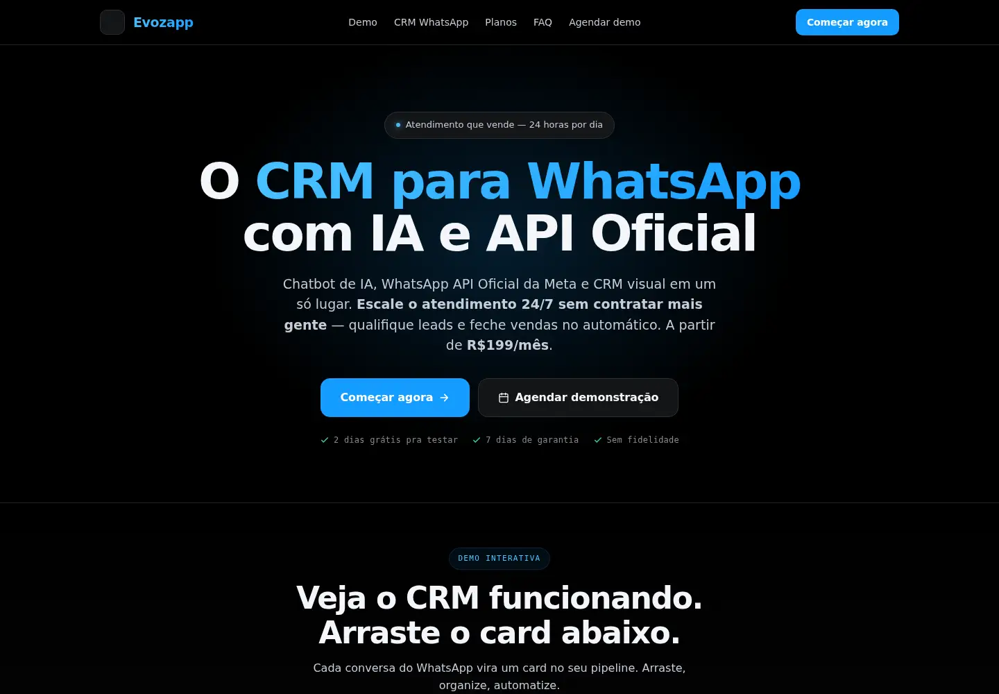Screenshot of evozapp.com
