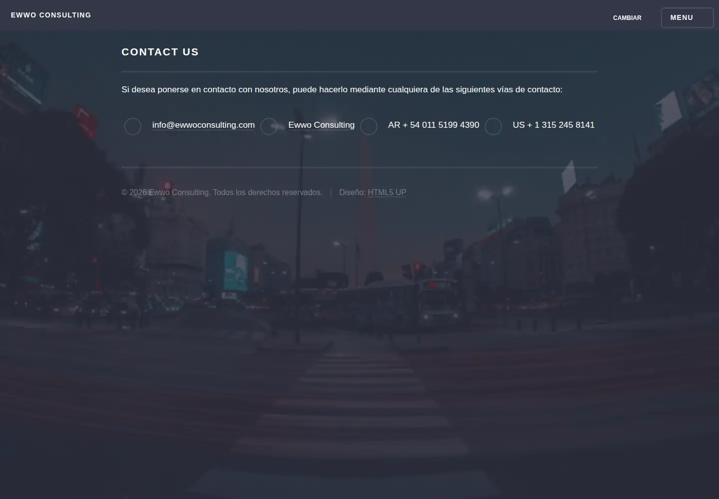 Screenshot of ewwoconsulting.com