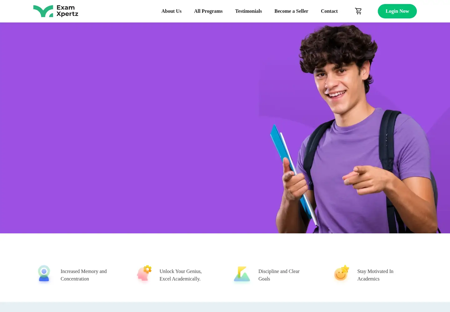 Captured homepage of examxpertz.com in the current scan