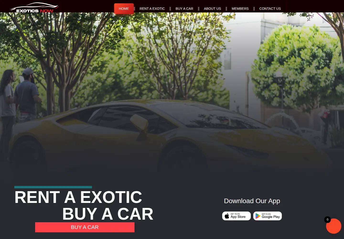 Captured homepage of exoticsnow.com in the current scan