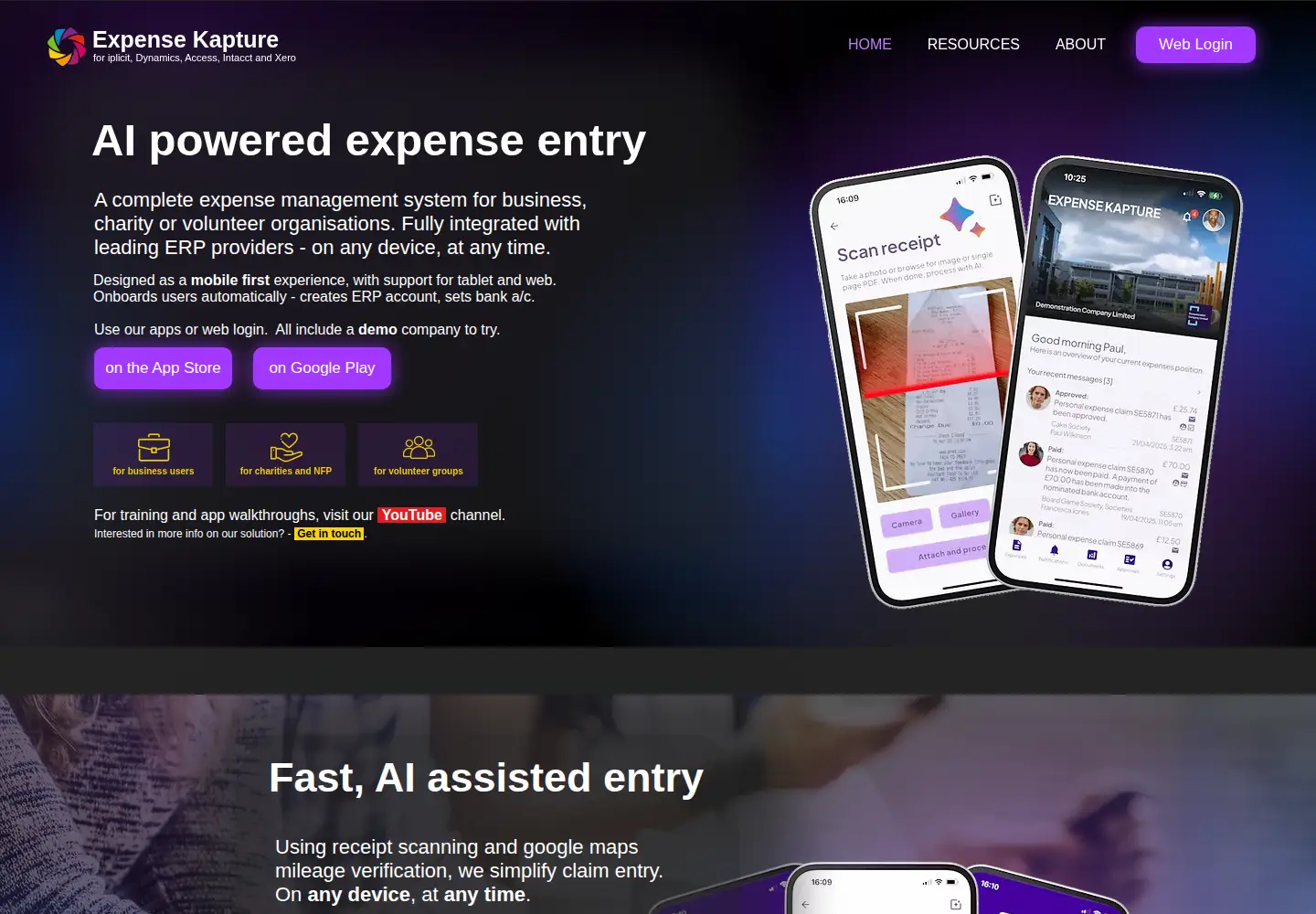 Screenshot of expensekapture.com