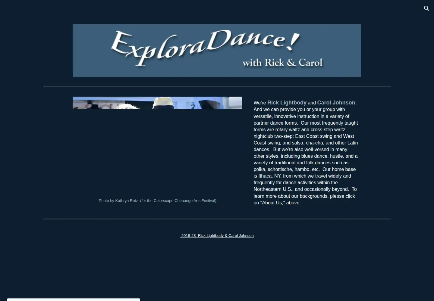 Screenshot of exploradance.com