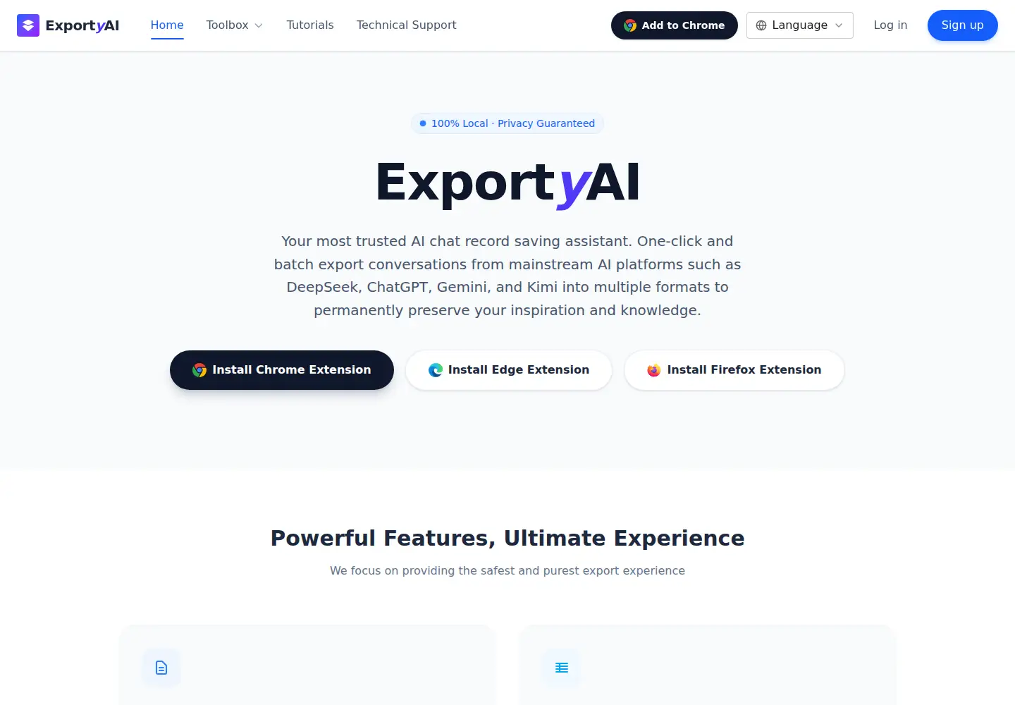 Screenshot of exportyai.com
