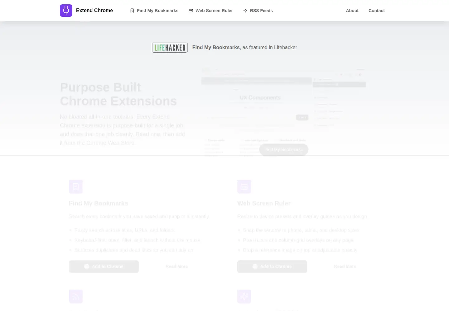 Captured homepage of extendchrome.com in the current scan