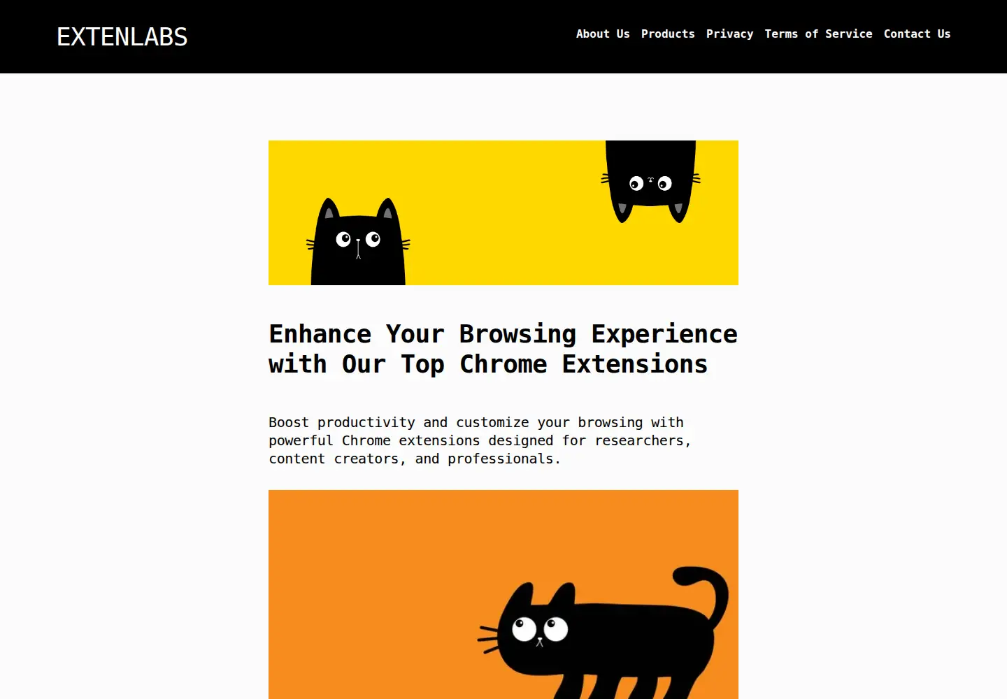 Screenshot of extenlabs.com