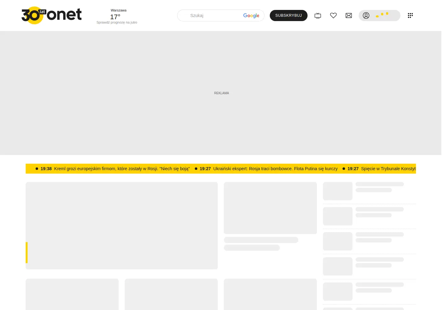 Screenshot of onet.pl