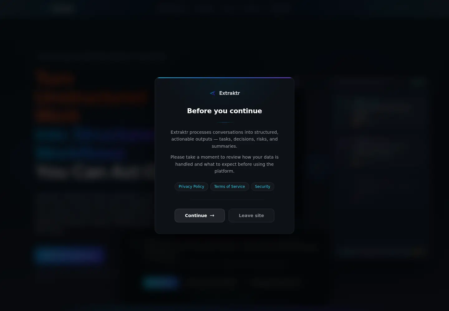 Screenshot of extraktr.com