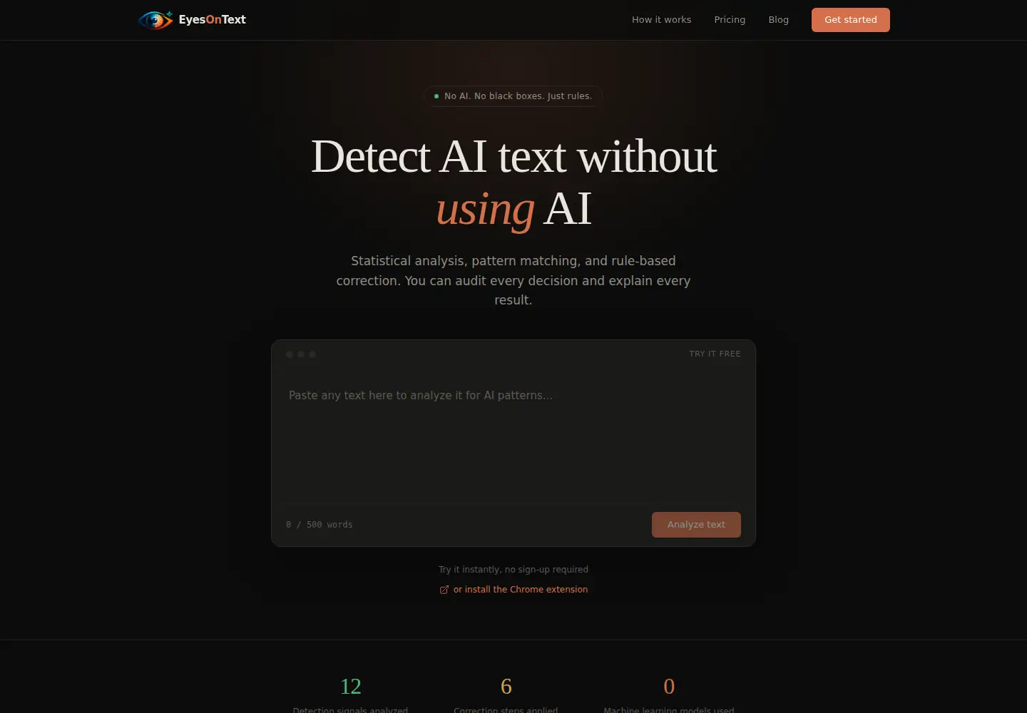 Screenshot of eyesontext.com