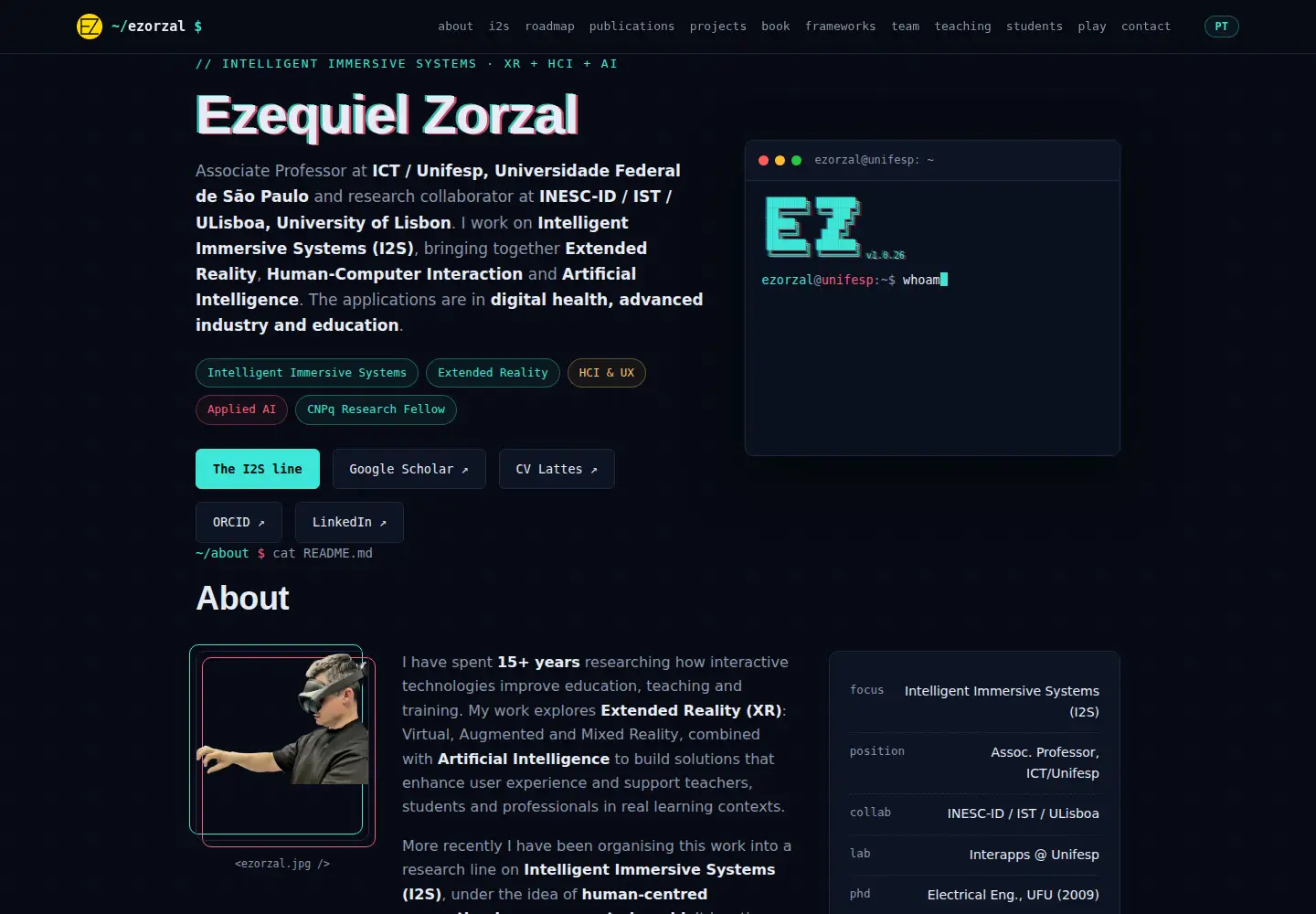 Screenshot of ezequielzorzal.com
