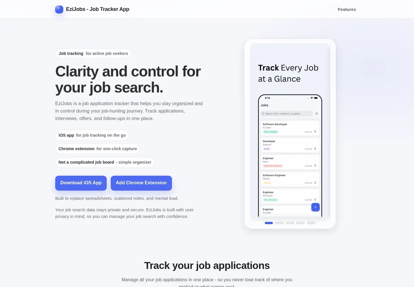 Captured homepage of ezijobs.com in the current scan