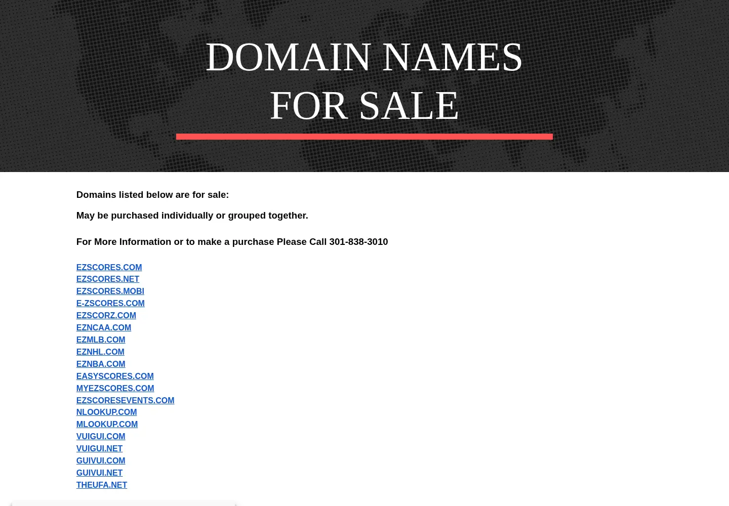 Captured homepage of eznba.com in the current scan
