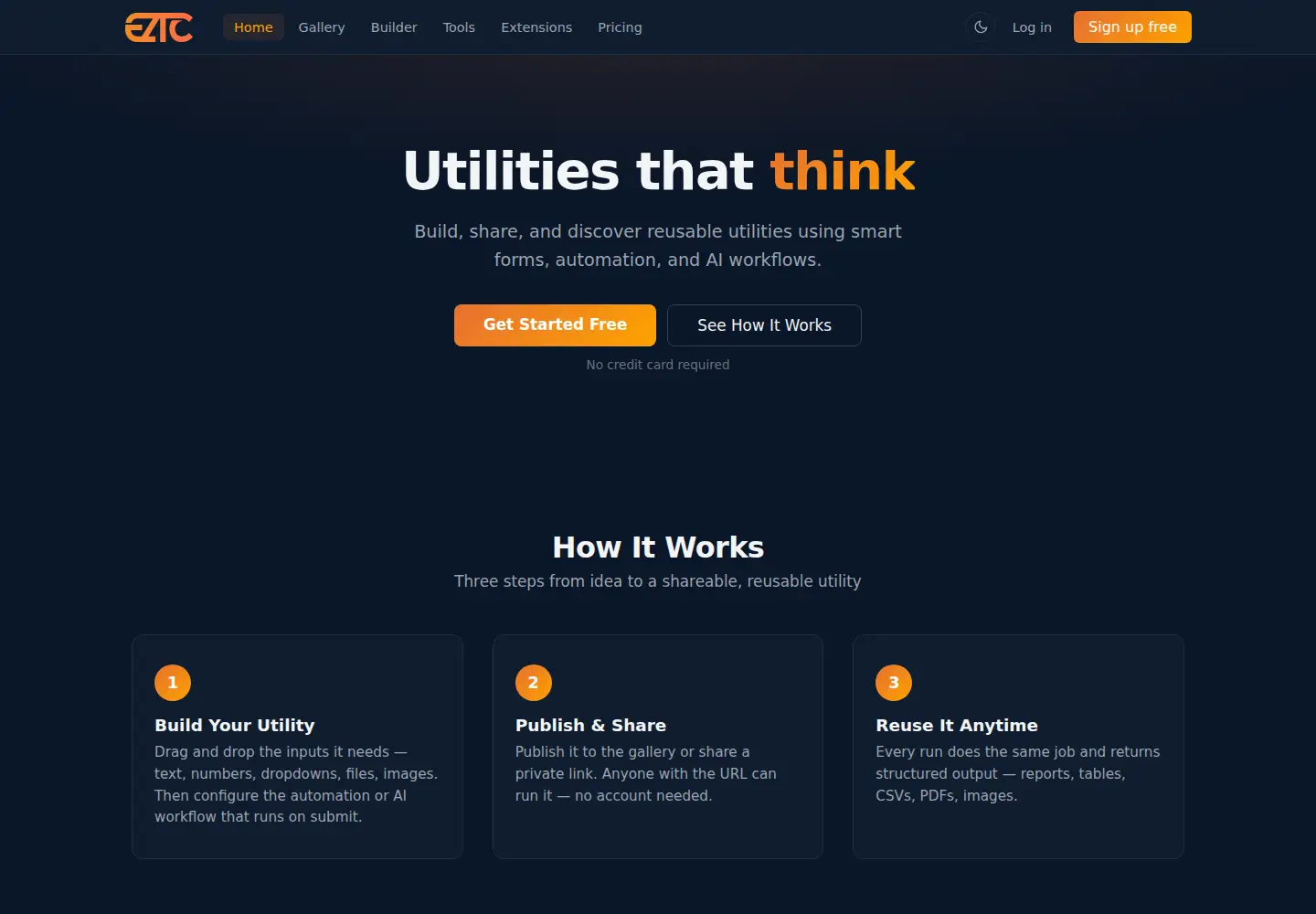 Screenshot of eztc.com