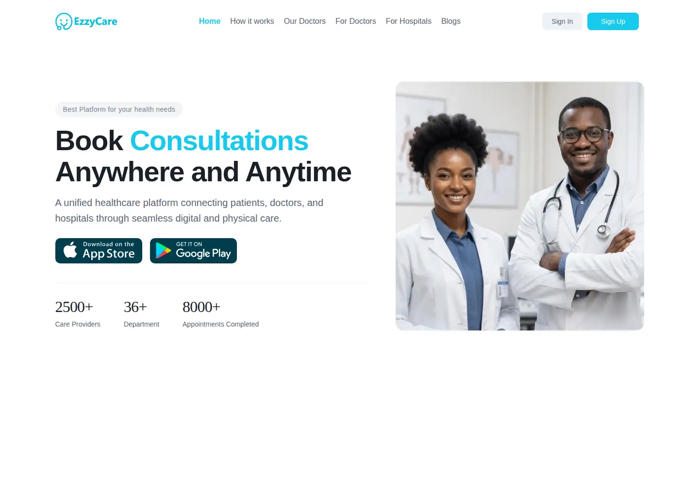 Screenshot of ezzycare.com
