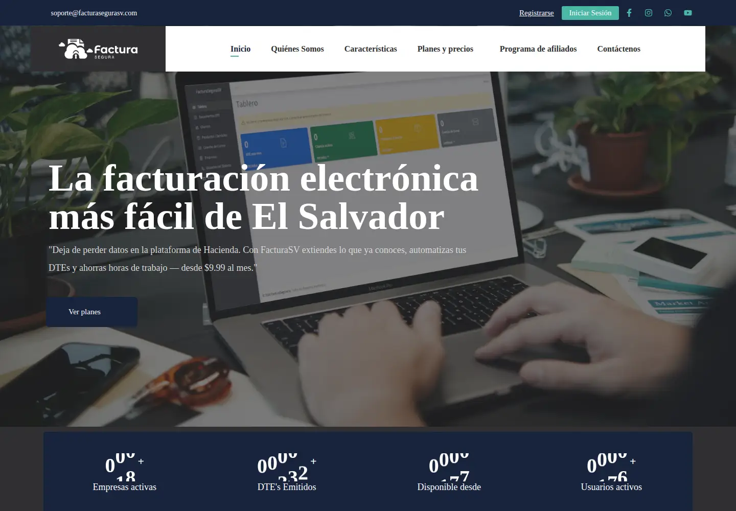 Screenshot of facturasegurasv.com