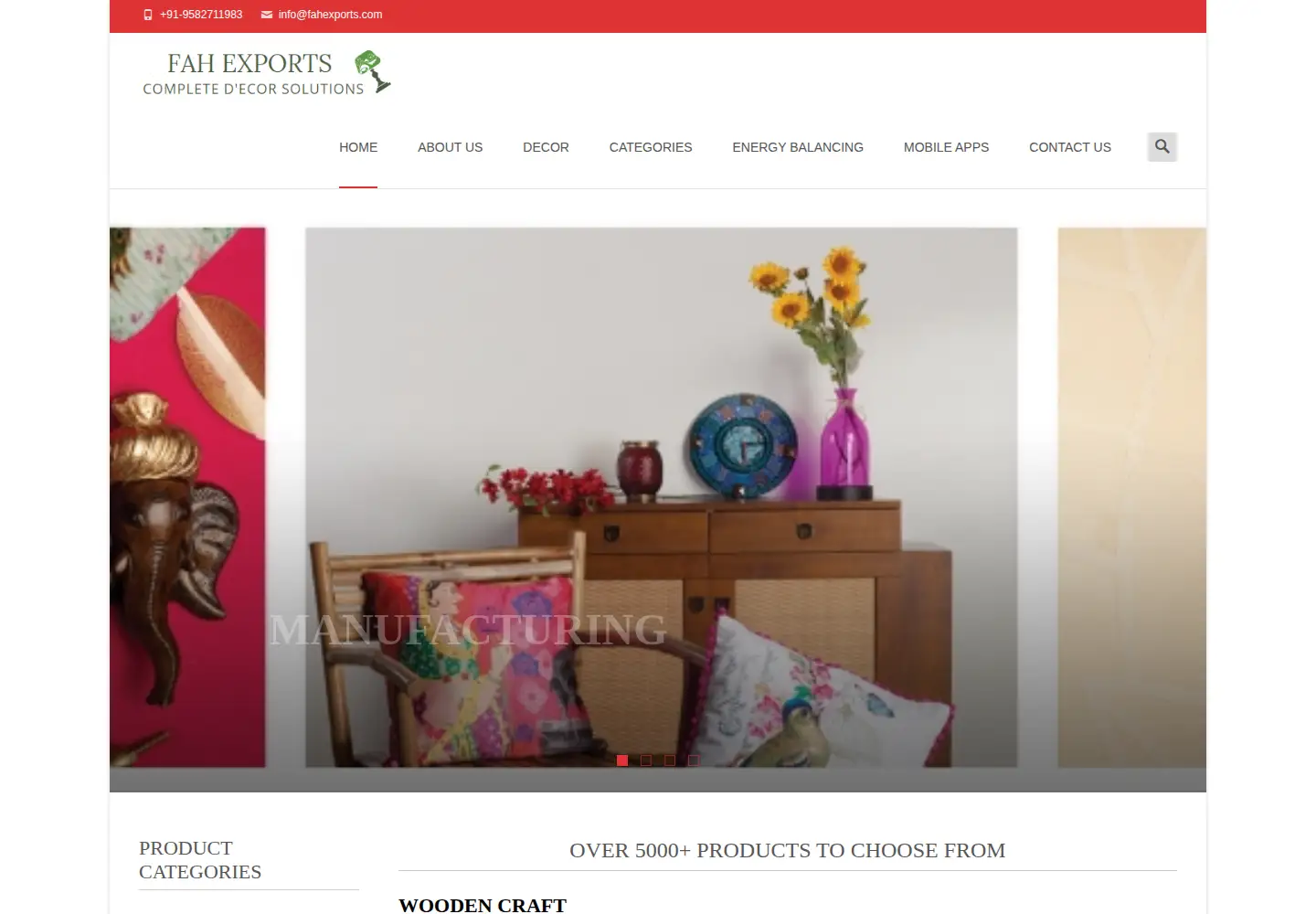 Screenshot of fahexports.com