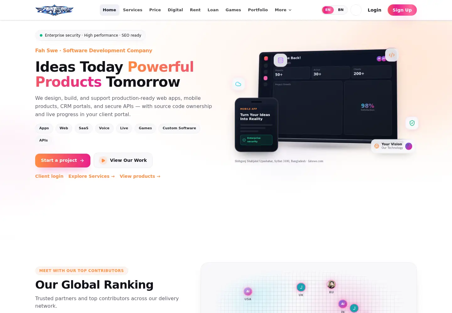 Screenshot of fahswe.com