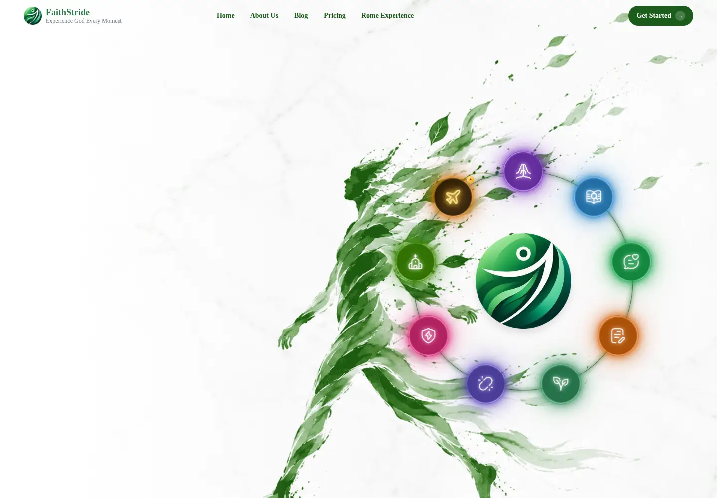 Screenshot of faithstride.com