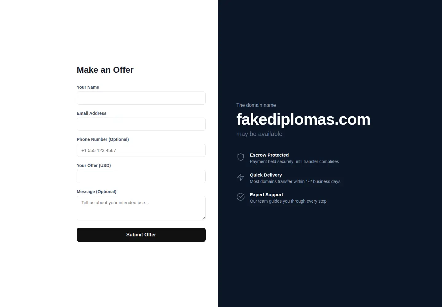 Screenshot of fakediplomas.com