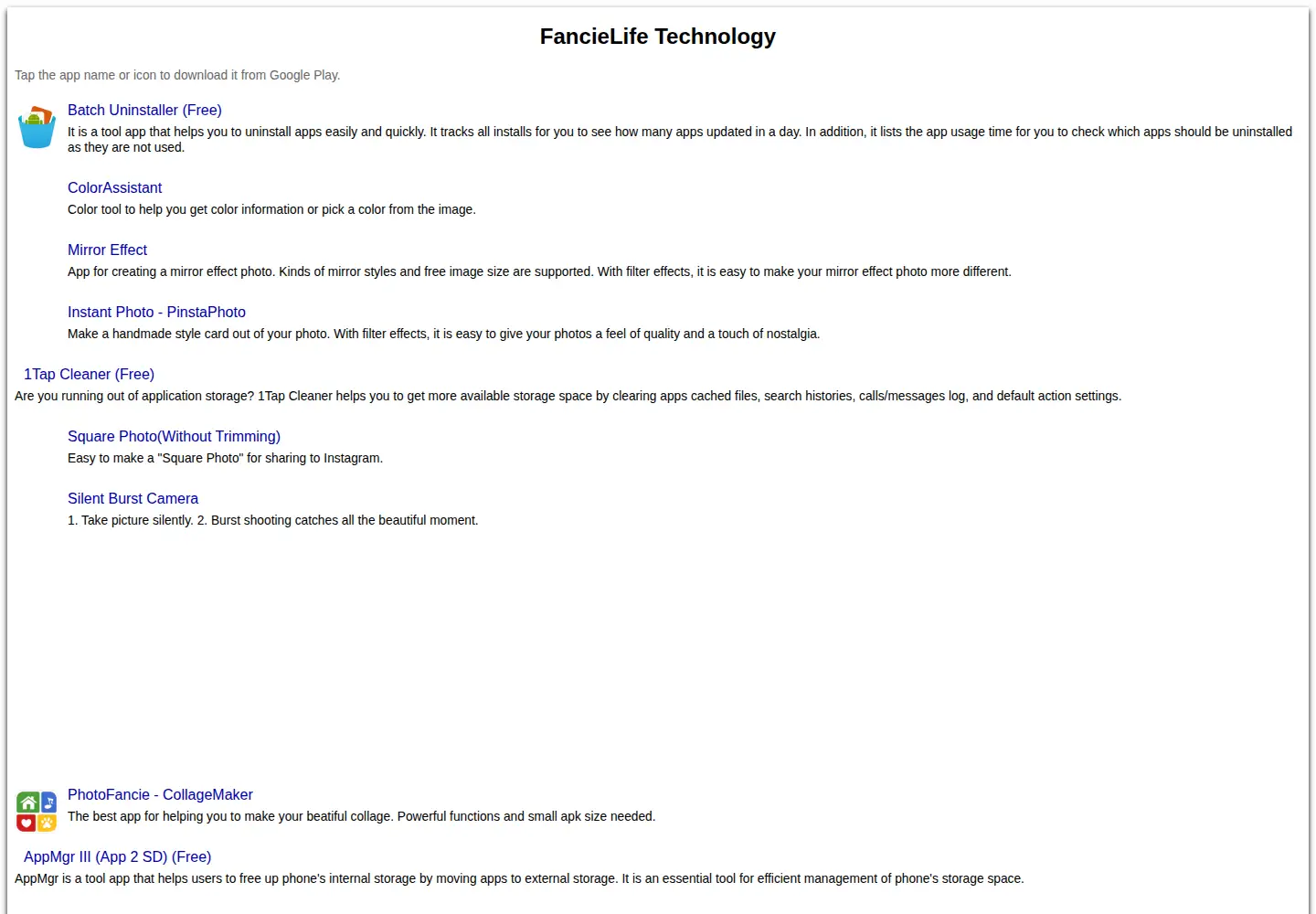 Captured homepage of fancielife.com in the current scan