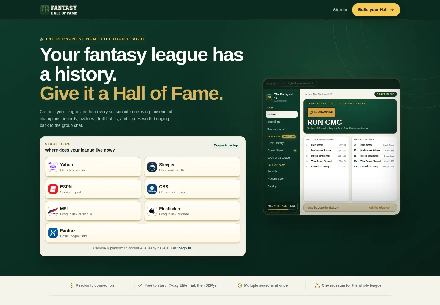 Screenshot of fantasyhoff.com