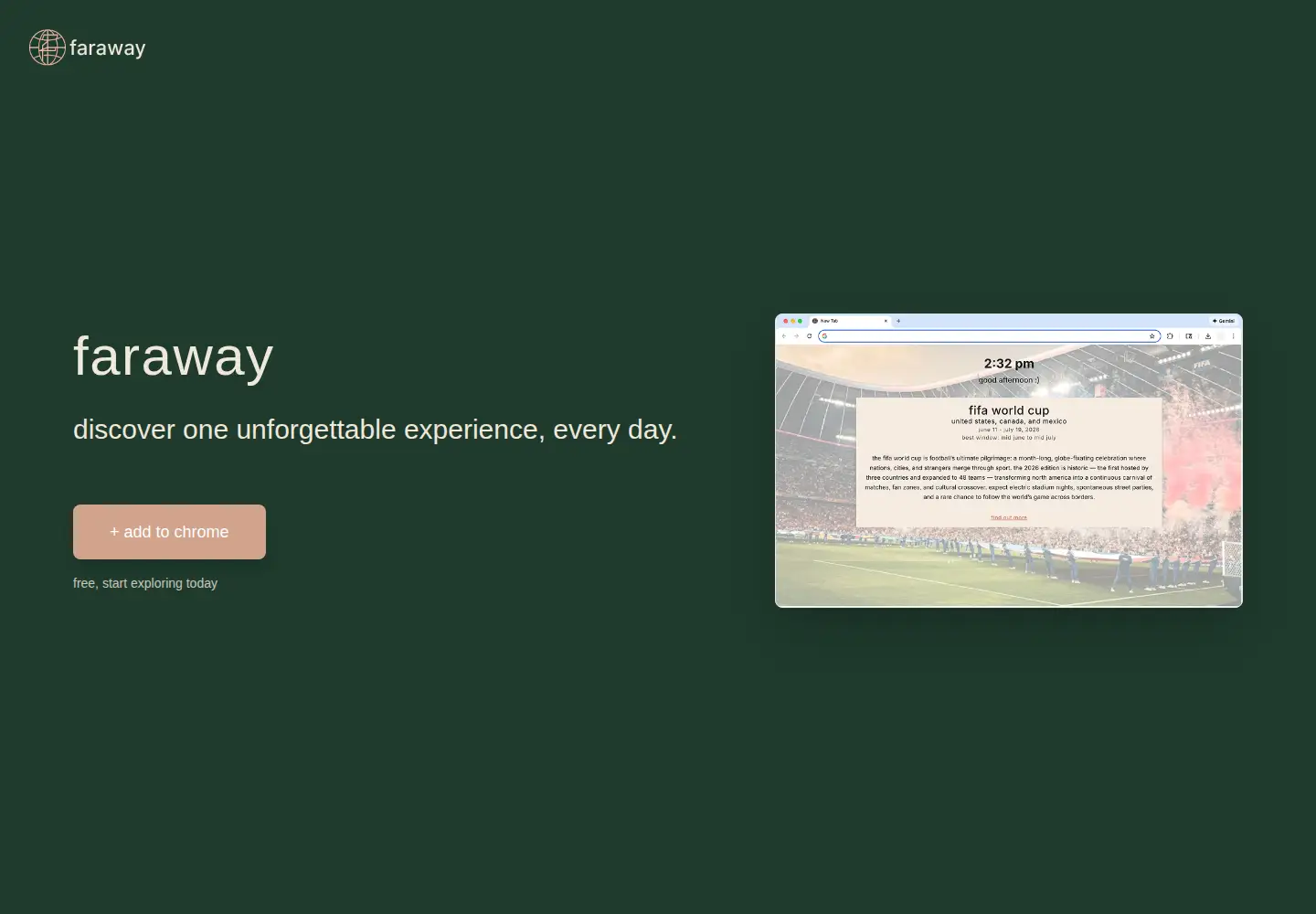 Screenshot of faraway-app.com