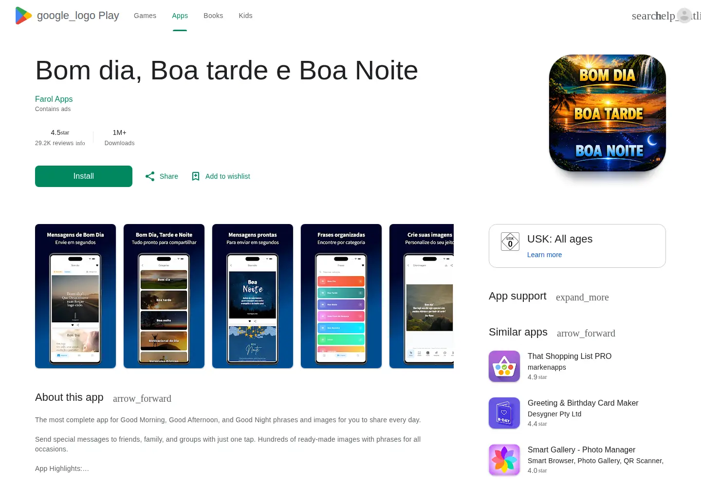 Screenshot of farolapps.com