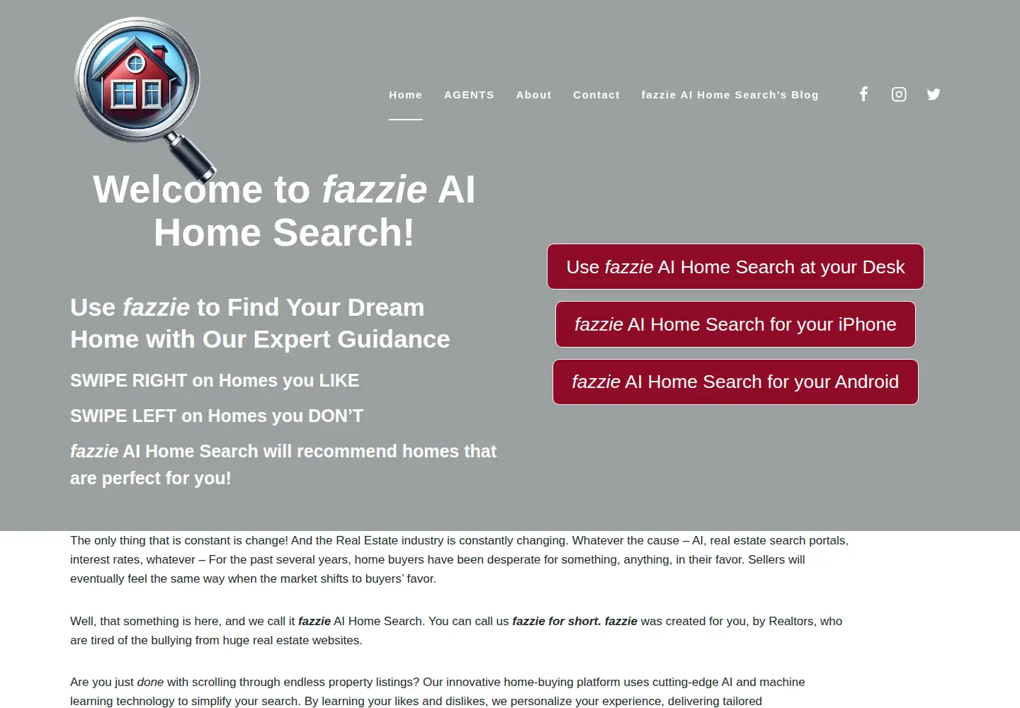 Captured homepage of fazzieinc.com in the current scan