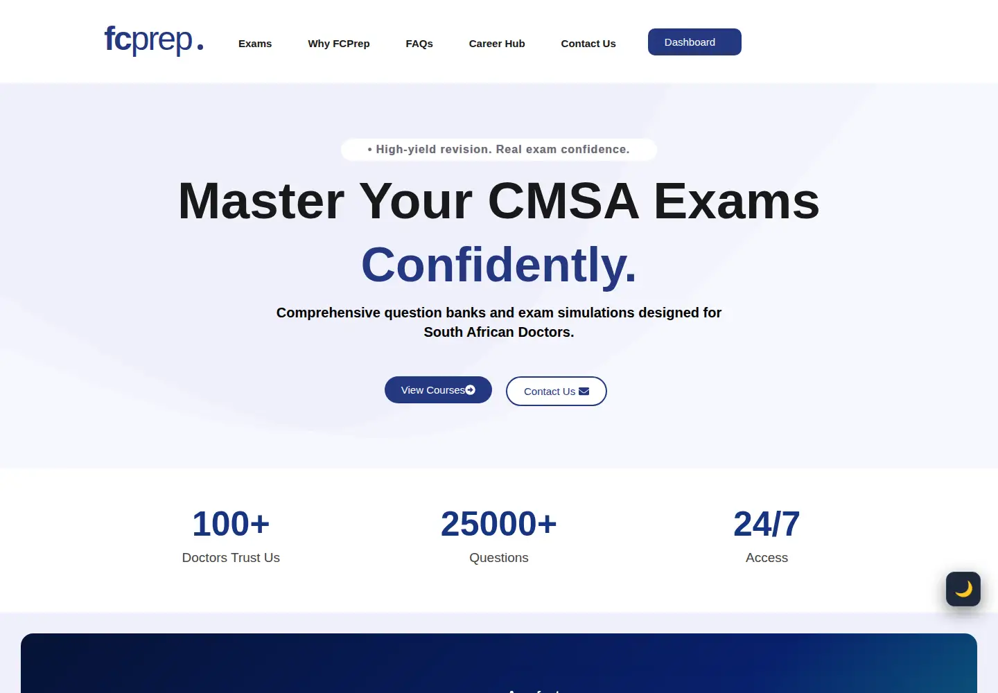 Captured homepage of fcprep.com in the current scan
