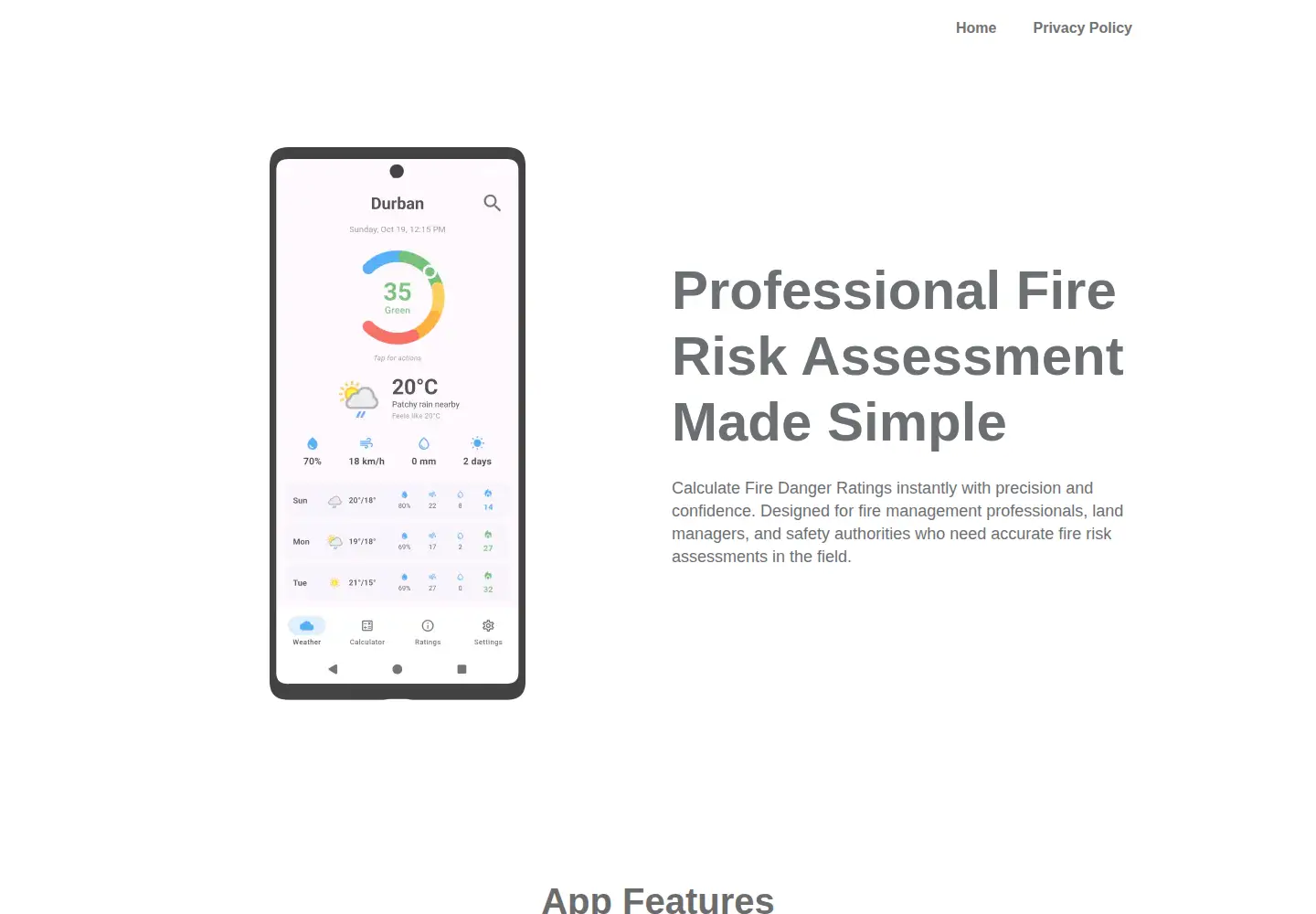 Screenshot of fdrcalculator.com